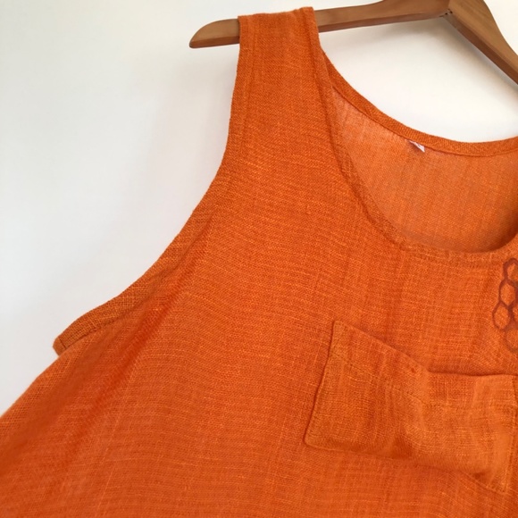 Vintage Oversized Lagenlook Beachy Coastal Summer Tank Top Size Small - Picture 3 of 14